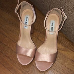 Pink satin Steve Madden heels